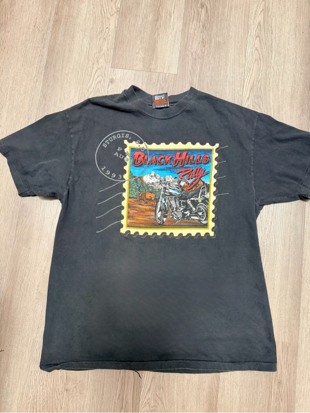 Harley-Davidson Black Graphic Tee with Multicolor Rally Stamp